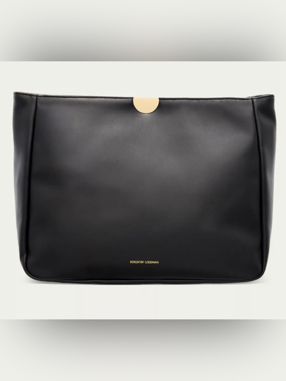 Bergdorf Goodman Black Vegan Leather
Clutch Bag
